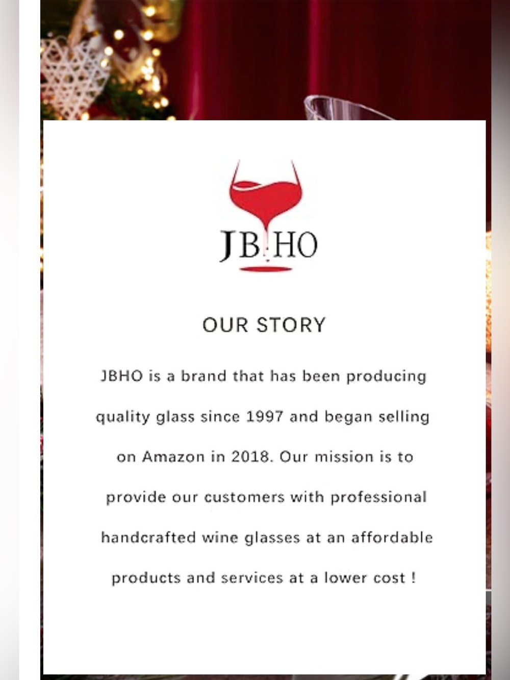 JBHO Hand Blown Champagne Glass - Picture 5 of 17